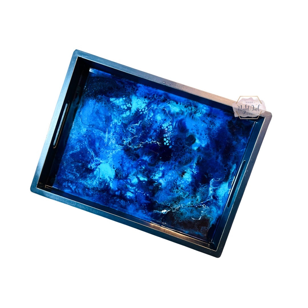 Blue Marble Serving Tray