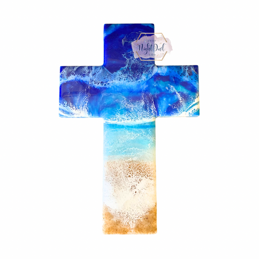 Ocean Wooden Cross | Wall Decor