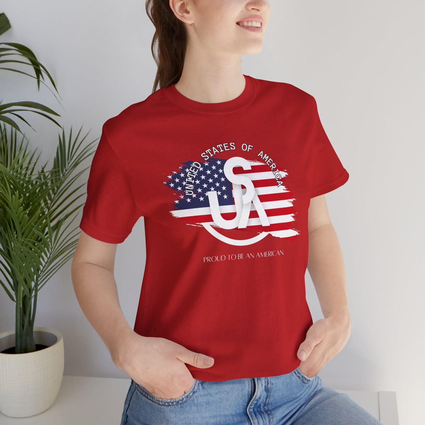 Proud to be an American Jersey Short Sleeve Tee