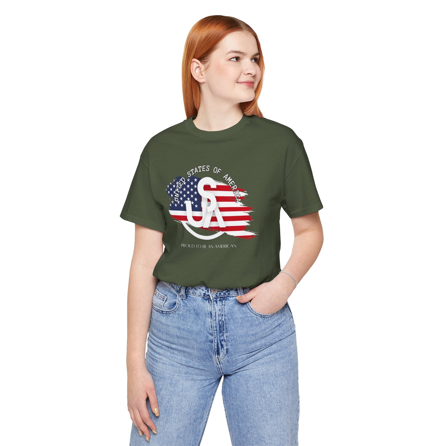 Proud to be an American Jersey Short Sleeve Tee