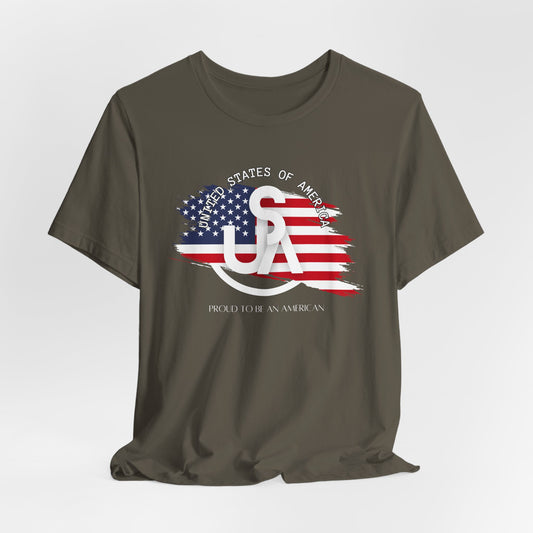 Proud to be an American Jersey Short Sleeve Tee