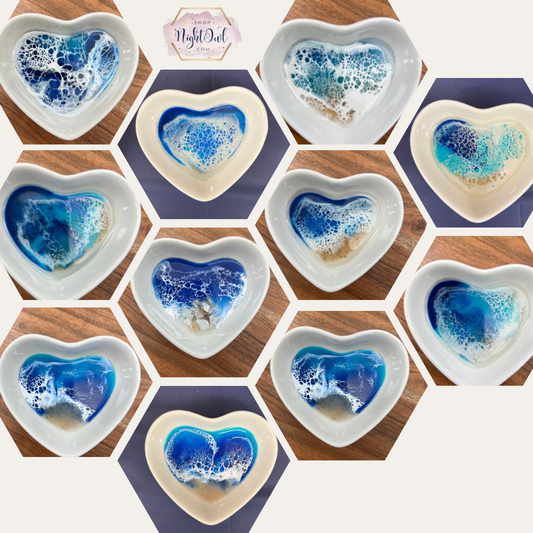 Ocean Heart shaped Wall Decor + Heart shaped Trinket Jewelry Dish Gift ❤️ 🎉 🐚 Salt water heals everything with this Heart of the Ocean Bundle