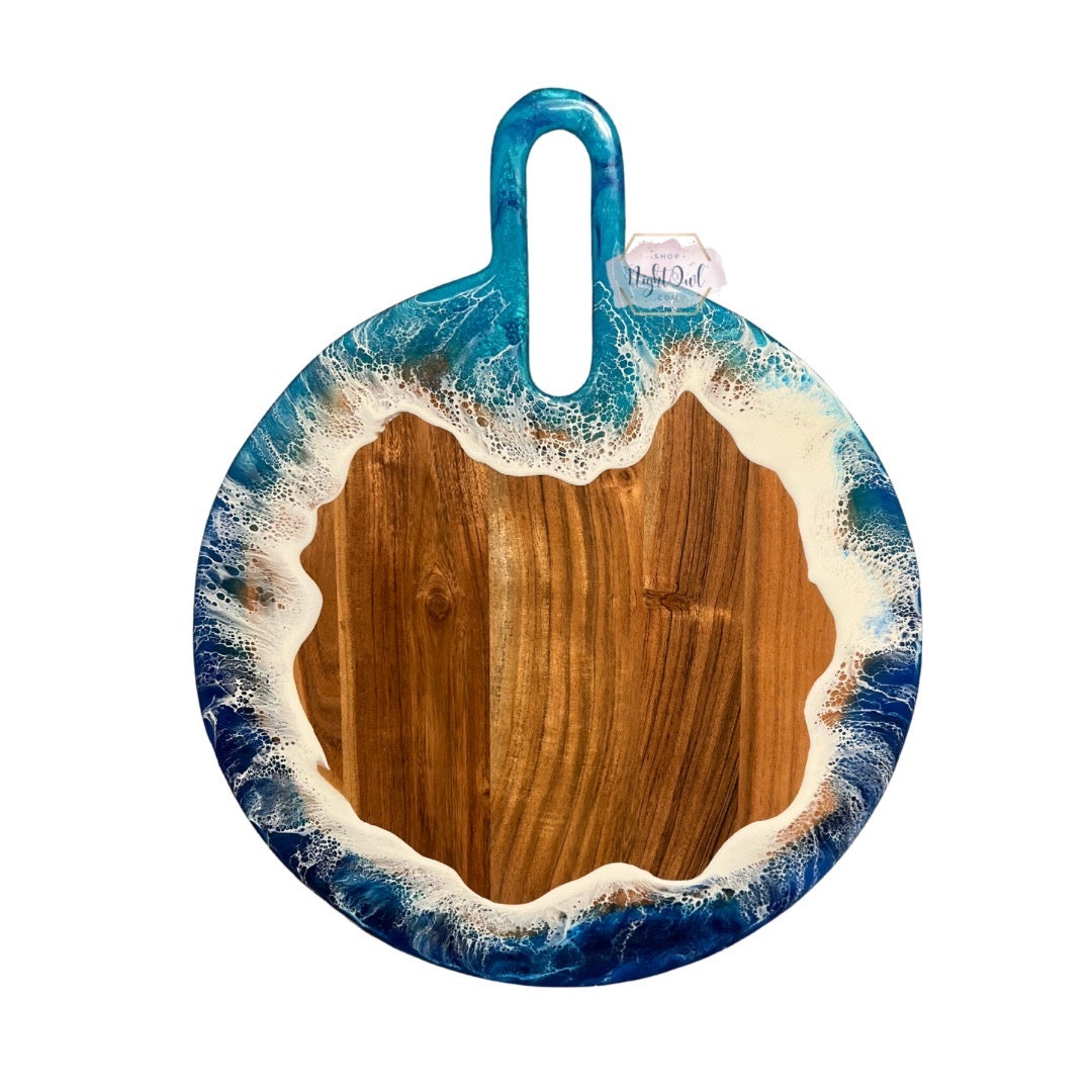 Large Round Ocean Charcuterie Serving Board