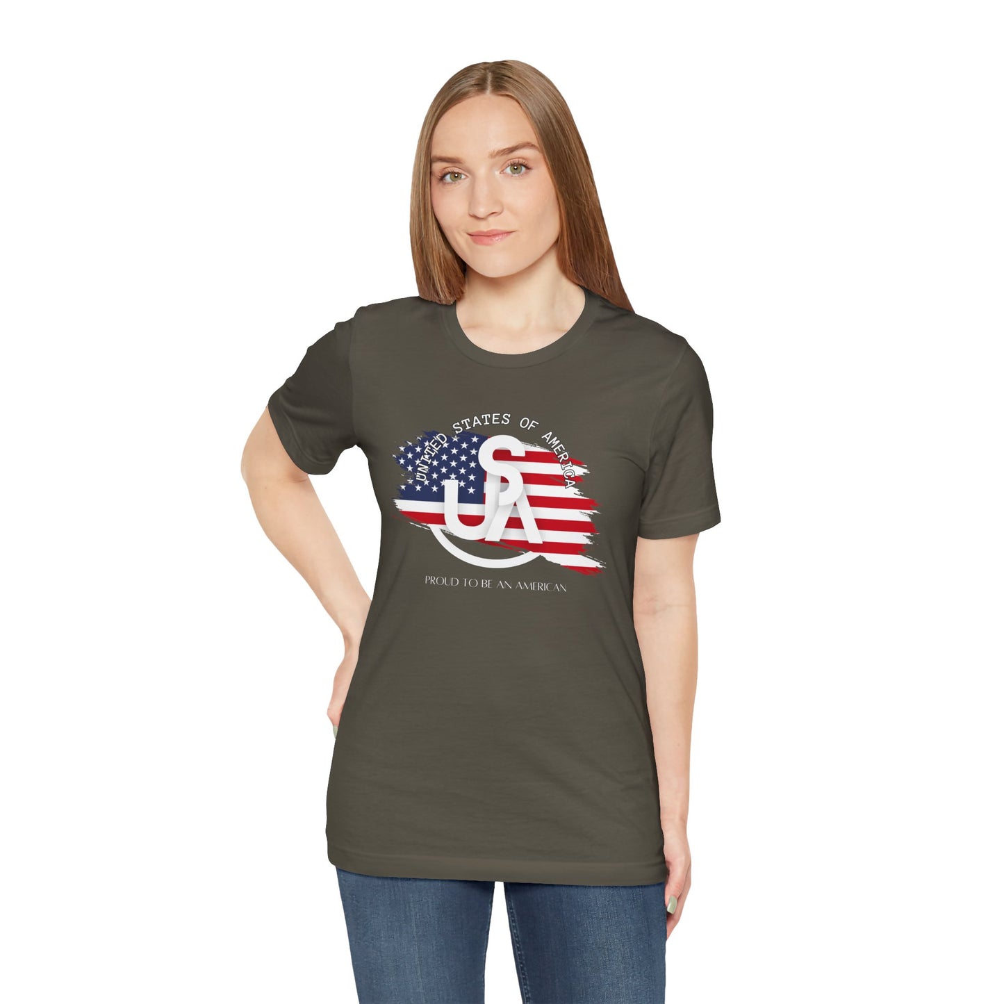 Proud to be an American Jersey Short Sleeve Tee