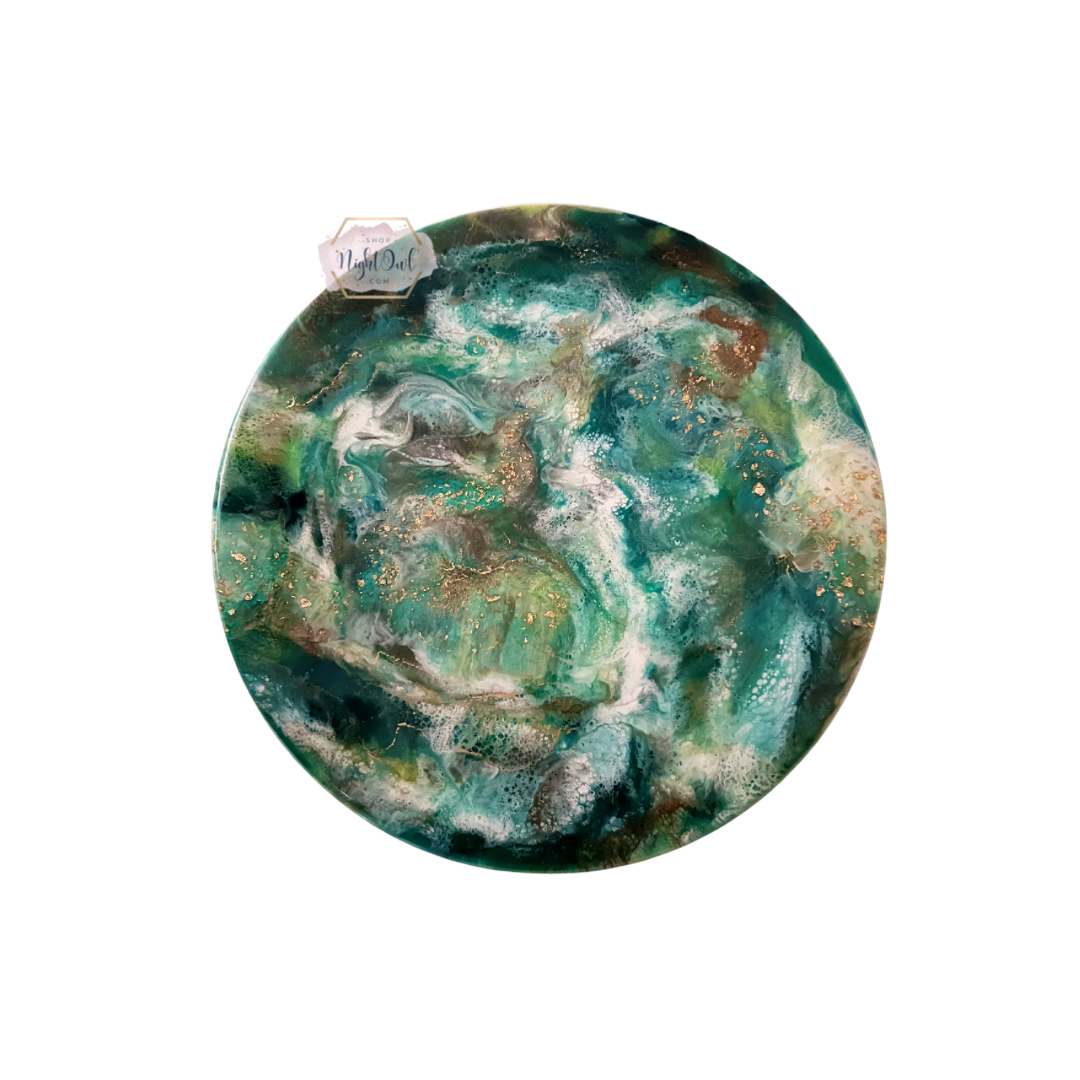 Green Marble Lazy Susan Charcuterie Serving Board