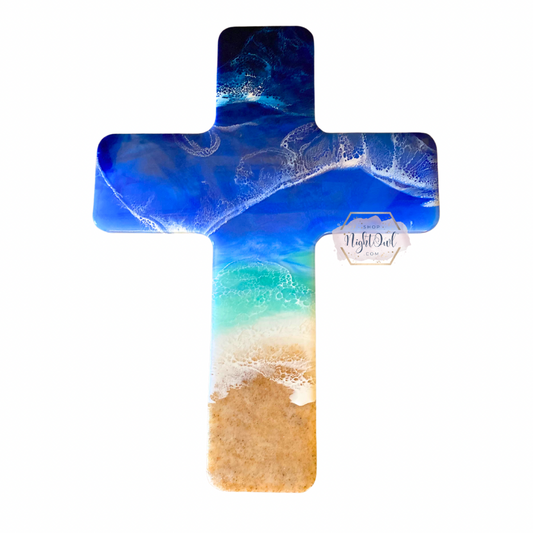 Ocean Wooden Cross | Wall Decor