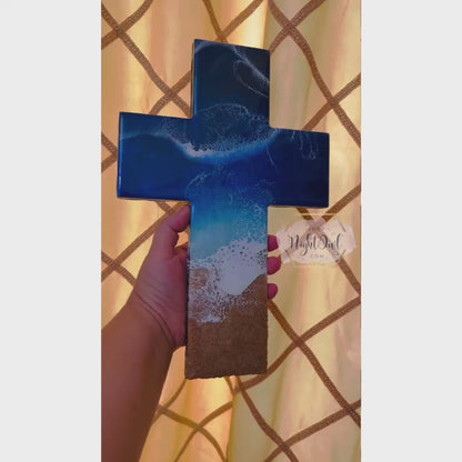 Ocean Wooden Cross | Wall Decor