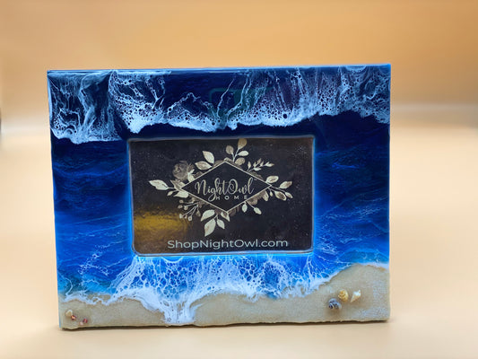 Ocean Wave Resin Accented 4x6 Frame